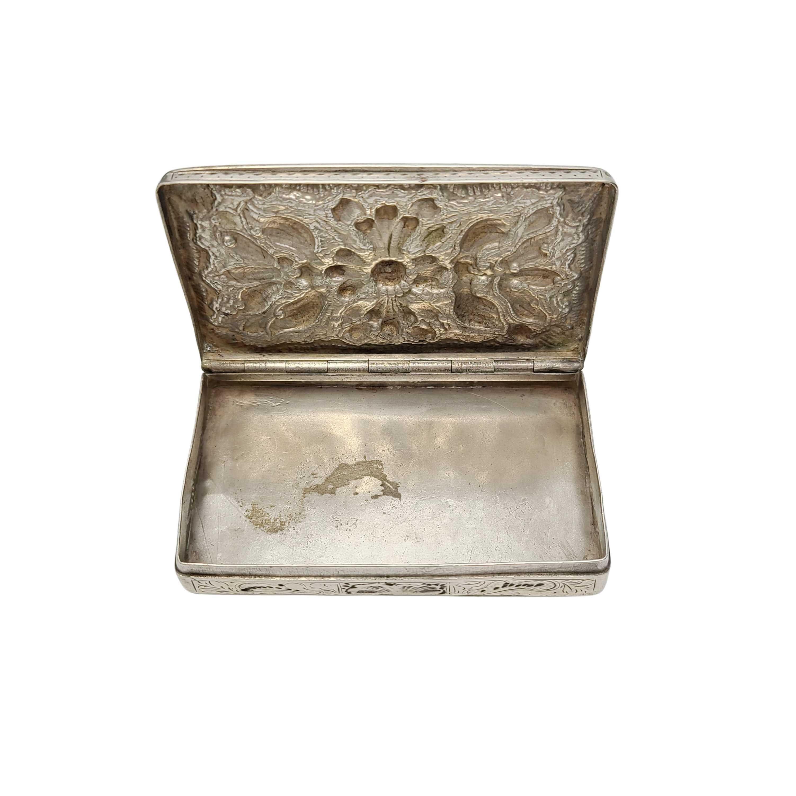 Antique Sterling Silver Repousse Box 4