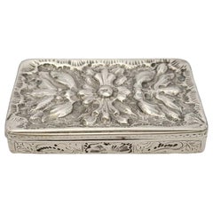 Antique Sterling Silver Repousse Box
