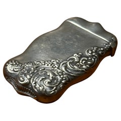 Antique Sterling Silver Repoussé Vesta / Match Safe