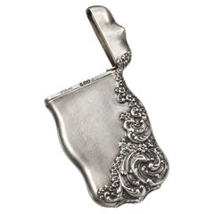 Antique Sterling Silver Repoussé Vesta / Match Safe