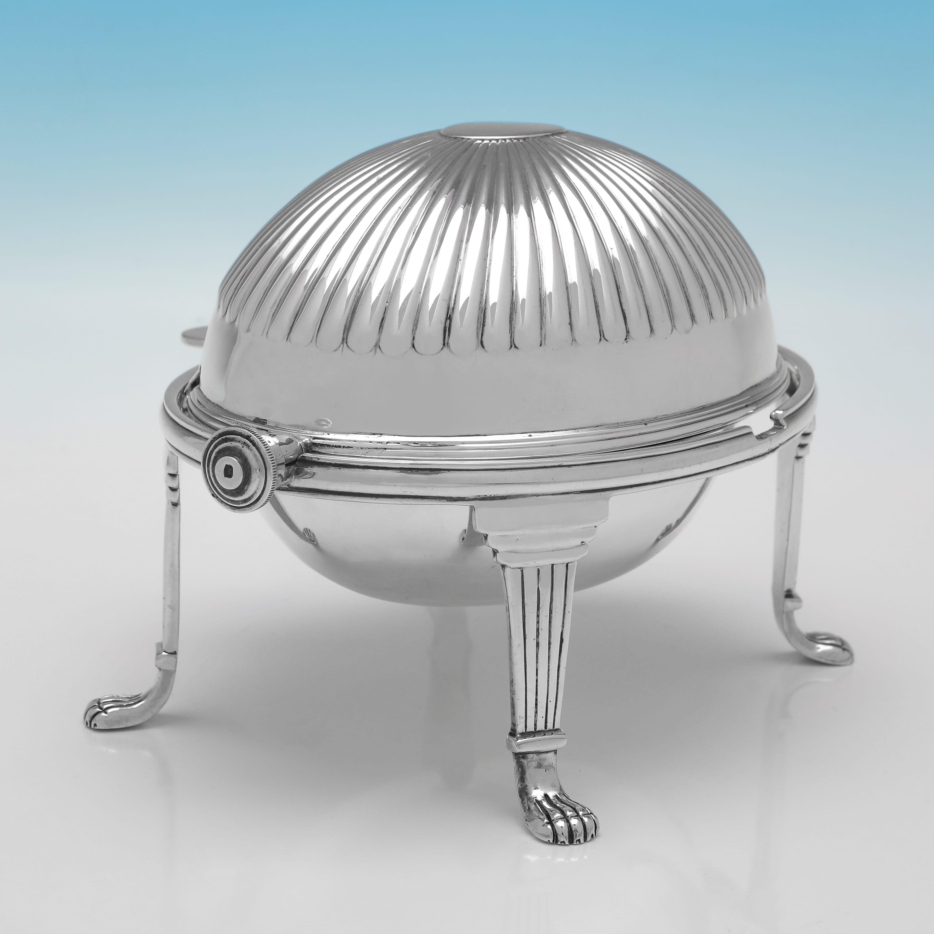 Antike, drehbare Butterschale aus Sterlingsilber von Mappin & Webb, hergestellt 1924 im Zustand „Gut“ im Angebot in London, London