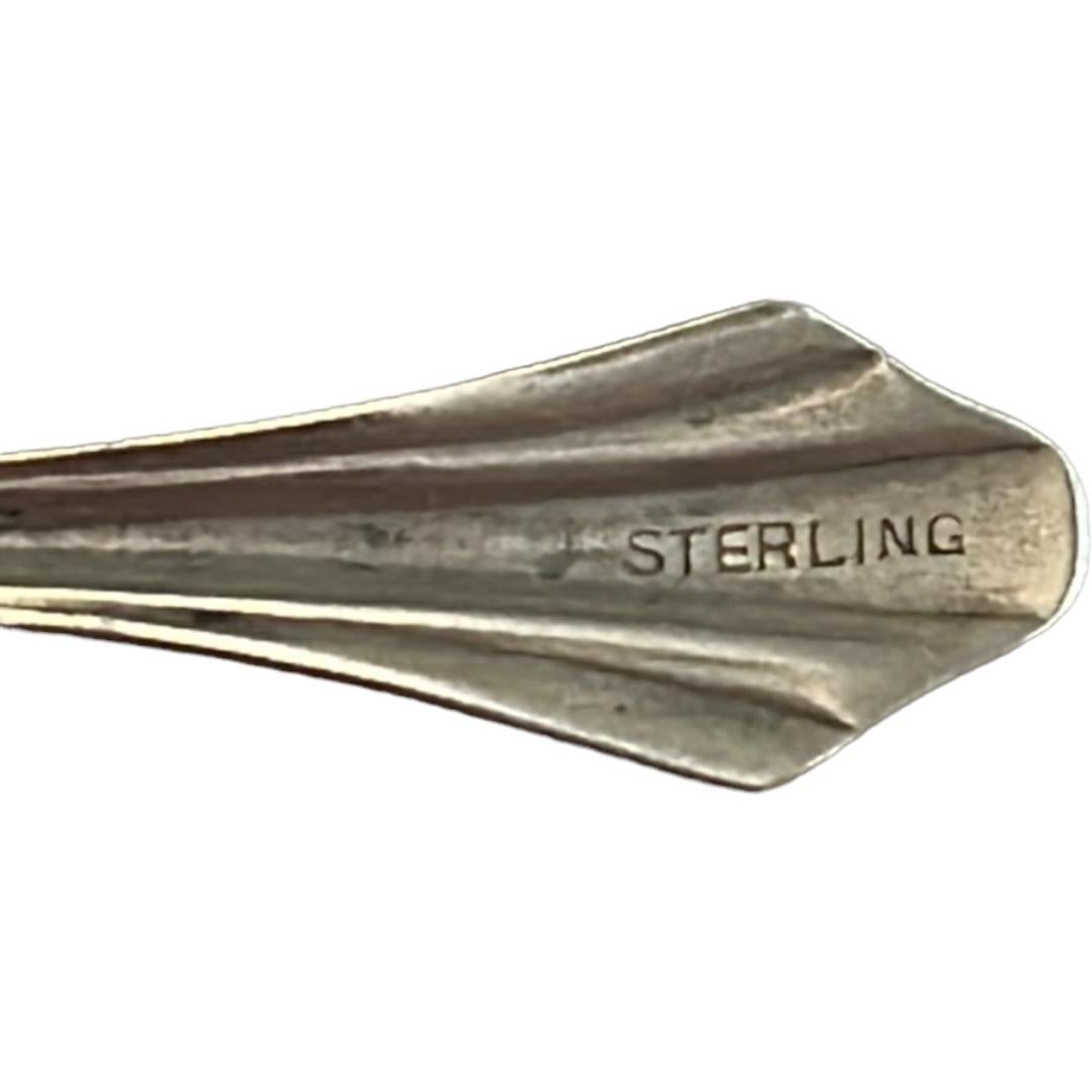 Antique Sterling Silver Ruffled Shell Pattern Salt Spoons ~ 6 For Sale 5