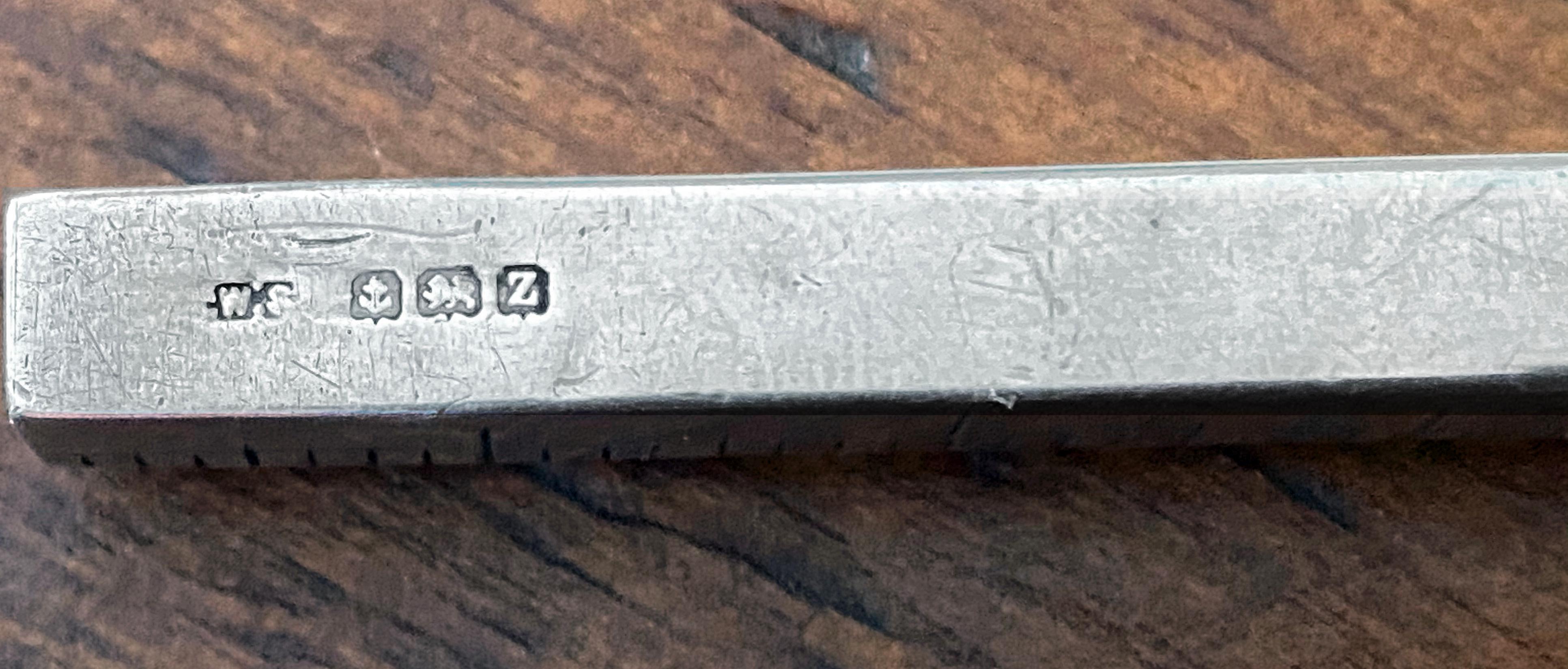 Antique Sterling Silver Ruler and Pencil, Birmingham, 1924 1