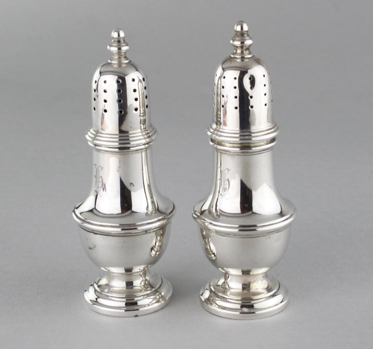 Antique Sterling Silver Salt and Pepper Shakers For Sale at 1stdibs