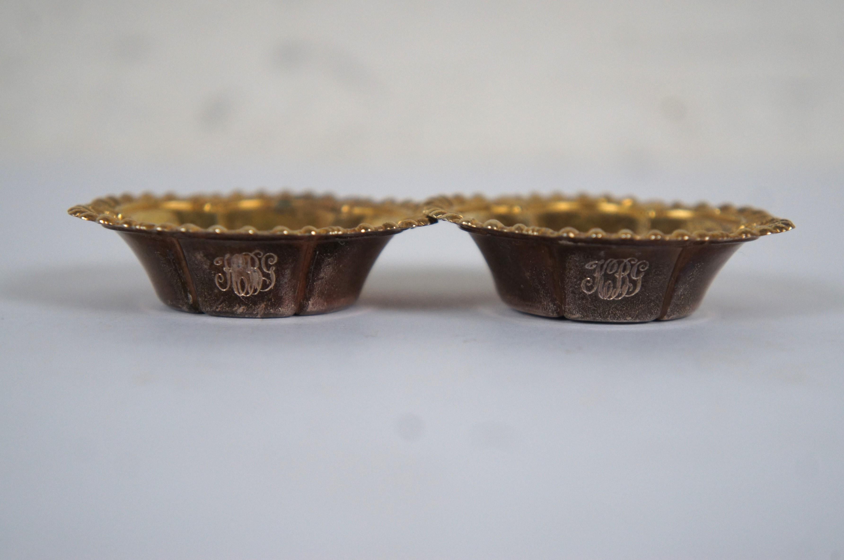 Sterling Silver Salt Pepper Shakers Cellars Gorham Duchin Dunkirk 365g 4
