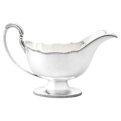 Saucière en argent sterling antique / Saucière à sauce