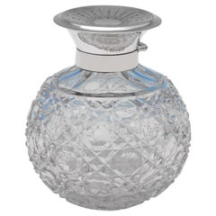 Antique Sterling Silver Scent Bottle / Perfume Bottle, Sheffield 1913, J. Dixon