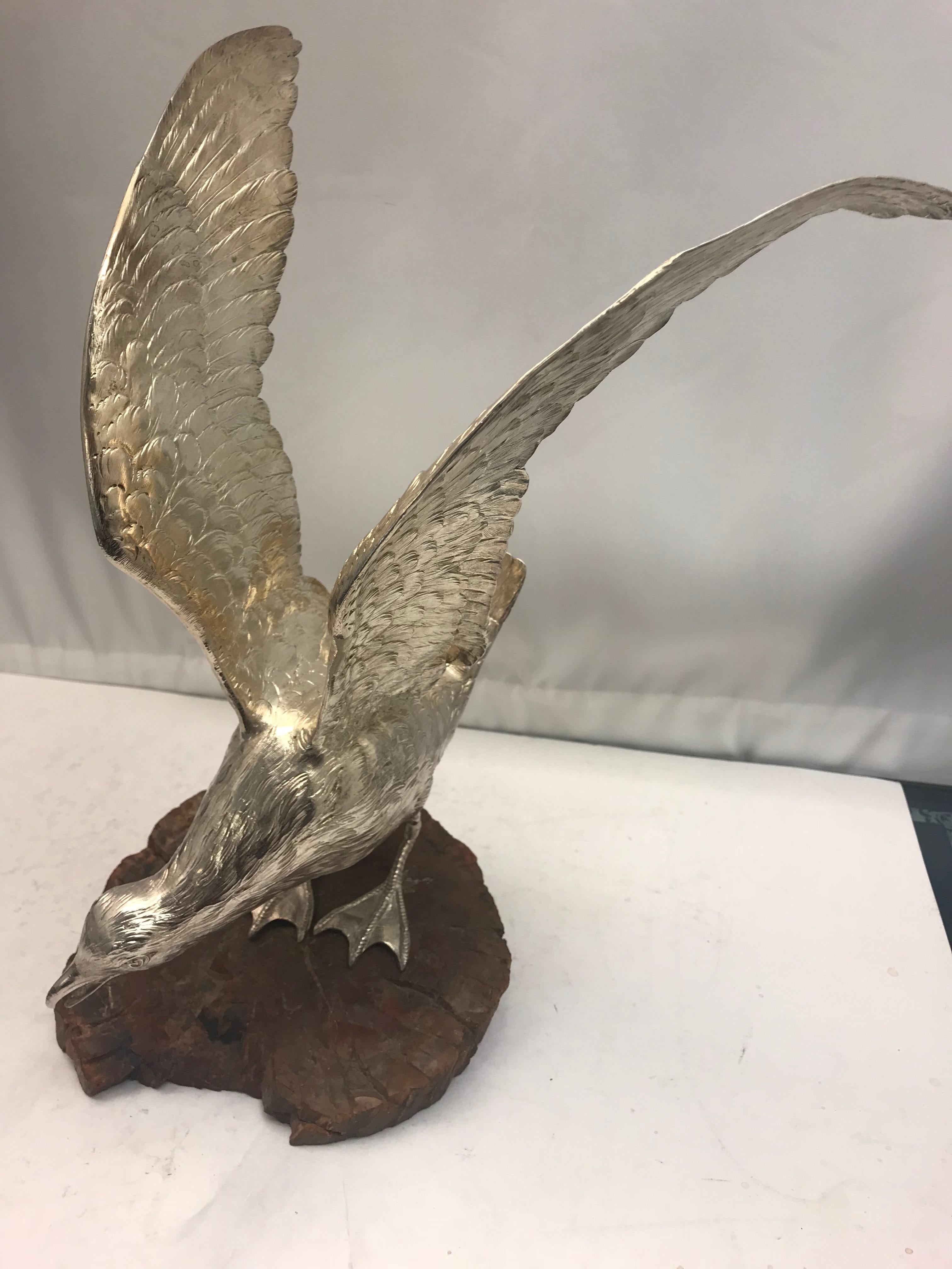 Antique Sterling Silver Seagull, 1910 In Good Condition In London, London