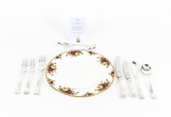 Antique Sterling Silver Set 12 Place Card Holders Boxed Tiffany Mid-20th Century