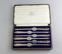 Antique Sterling Silver Set of 6 Lobster Openers, Goldsmiths & Silversmiths Co