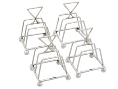 Antique Sterling Silver Set of Four Toast Racks, 1936