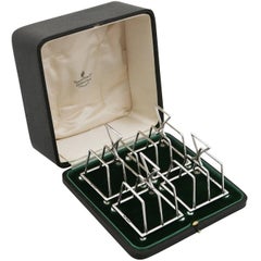 Antique Sterling Silver Set of Four Toast Racks, 1936