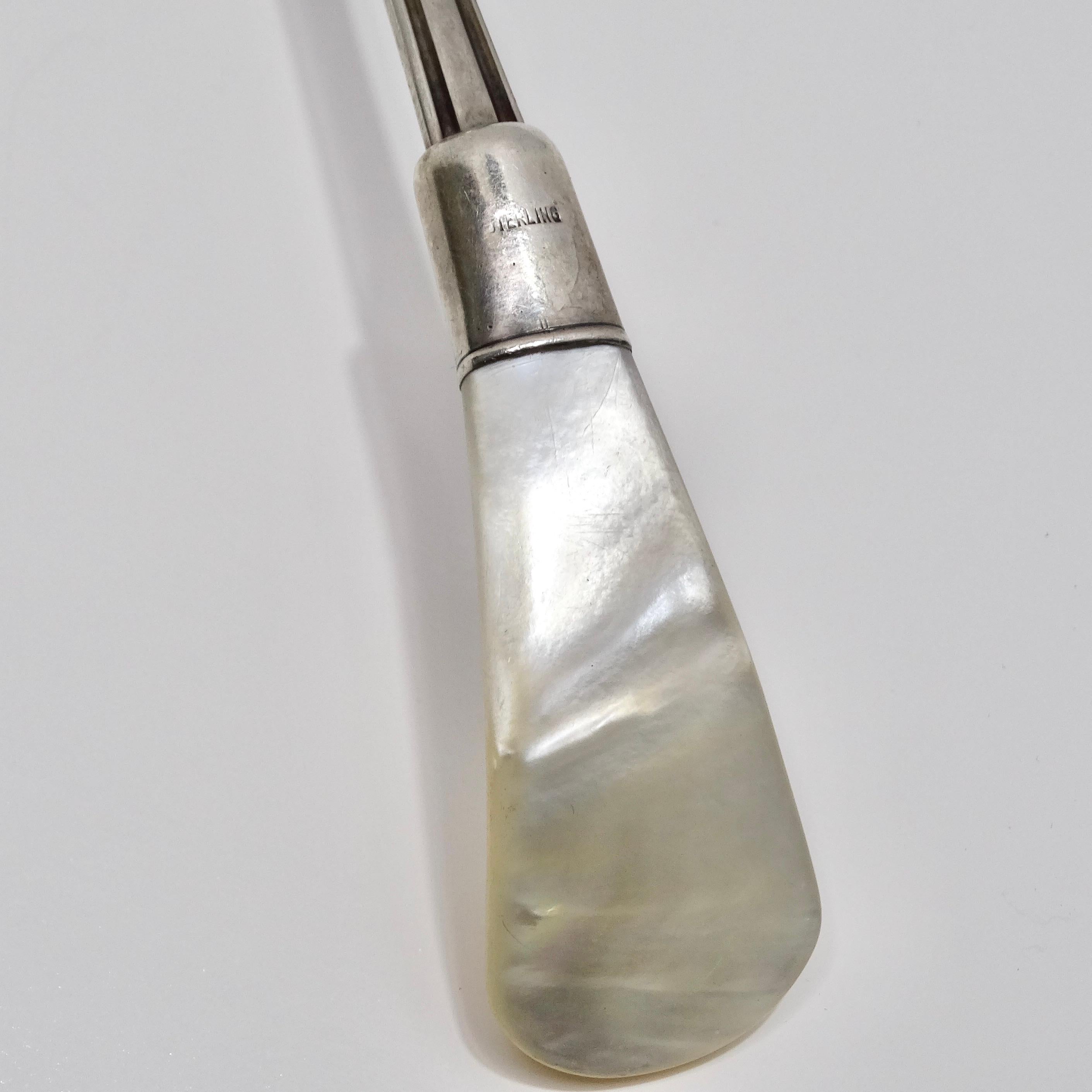 Antique Sterling Silver Shell Spoon In Good Condition For Sale In Scottsdale, AZ