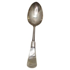 Antique Sterling Silver Shell Spoon