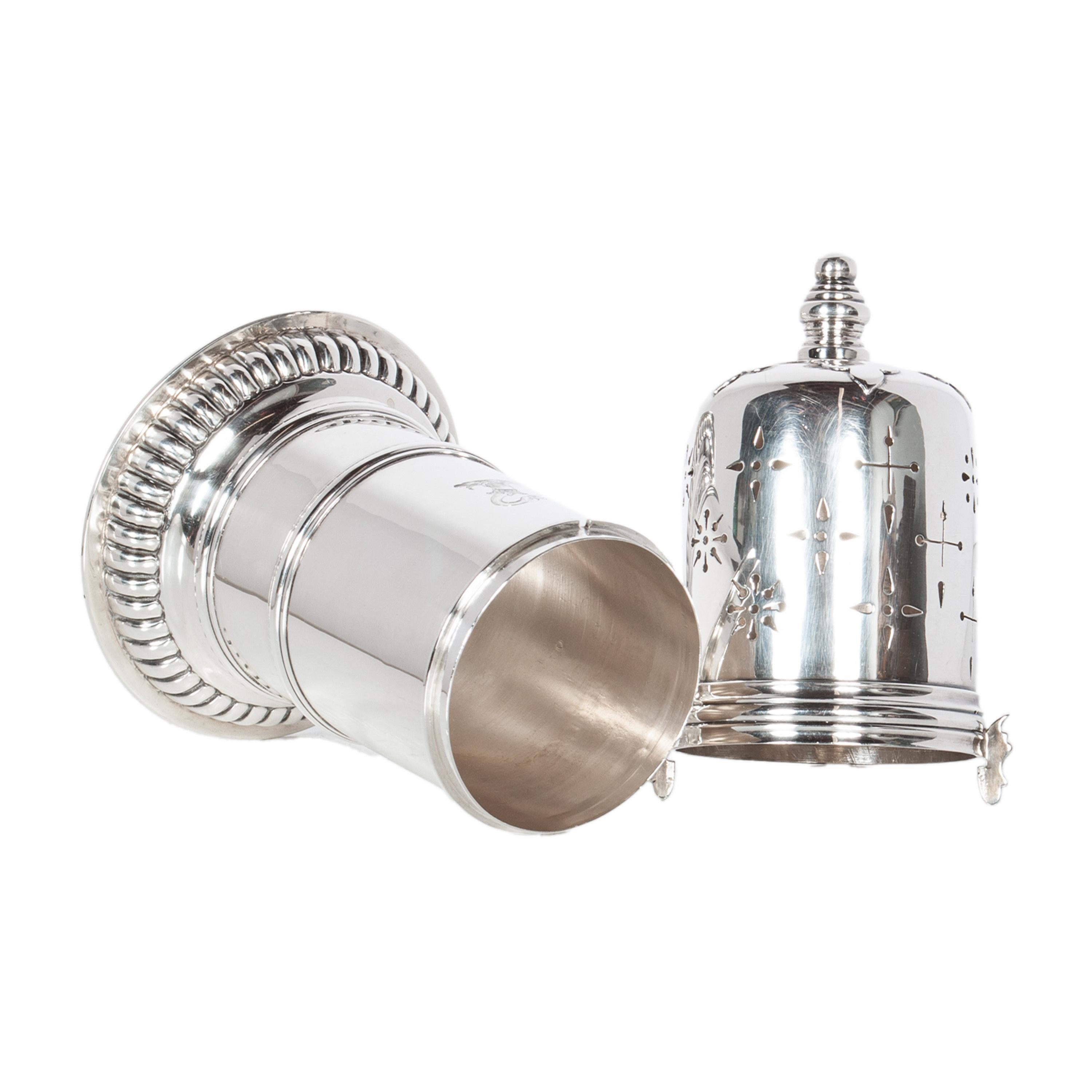 Antique Sterling Silver Silver Sugar Shaker Muffineer Elkington & Co London 1912 For Sale 7