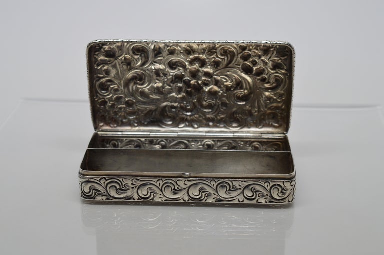 Antique Sterling Silver Snuff Box at 1stDibs