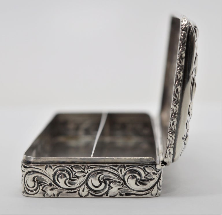 Antique Sterling Silver Snuff Box at 1stDibs