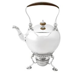 Antique Sterling Silver Spirit Kettle in George I Style