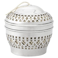 Scatola per fili d'argento sterling d'epoca, firmata Gorham, Inghilterra, 1910
