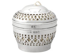 Antique Sterling Silver String Box by Gorham, England, 1910