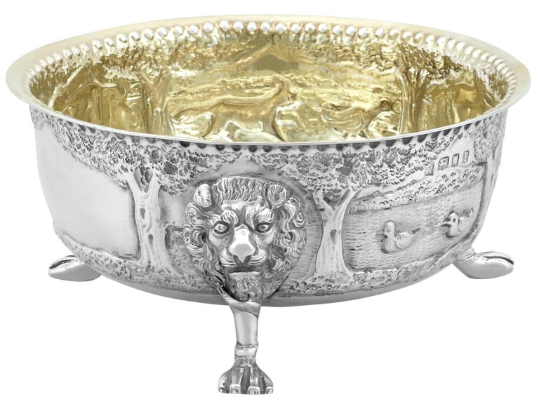 Antique Sterling Silver Sugar Bowl For Sale at 1stDibs