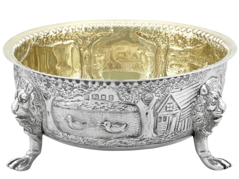 Antique Sterling Silver Sugar Bowl For Sale at 1stDibs