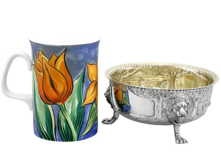 Antique Sterling Silver Sugar Bowl For Sale at 1stDibs