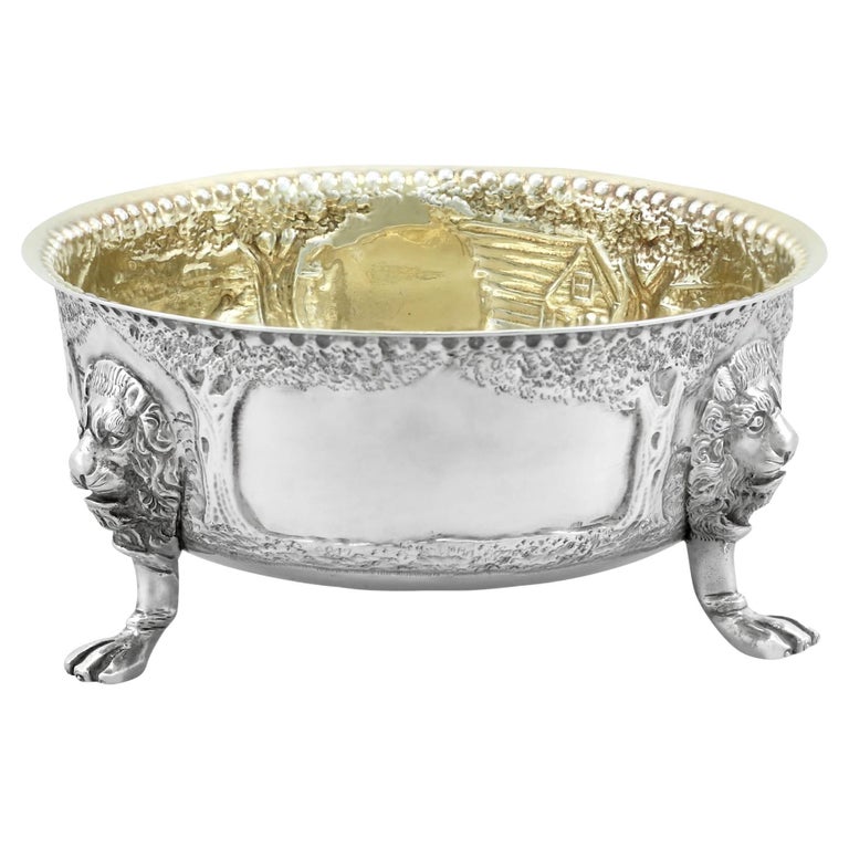 Antique Sterling Silver Sugar Bowl For Sale at 1stDibs