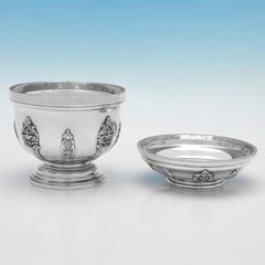 Antique Sterling Silver Sugar Bowl With Lid - Vanders 1906 - George II Design