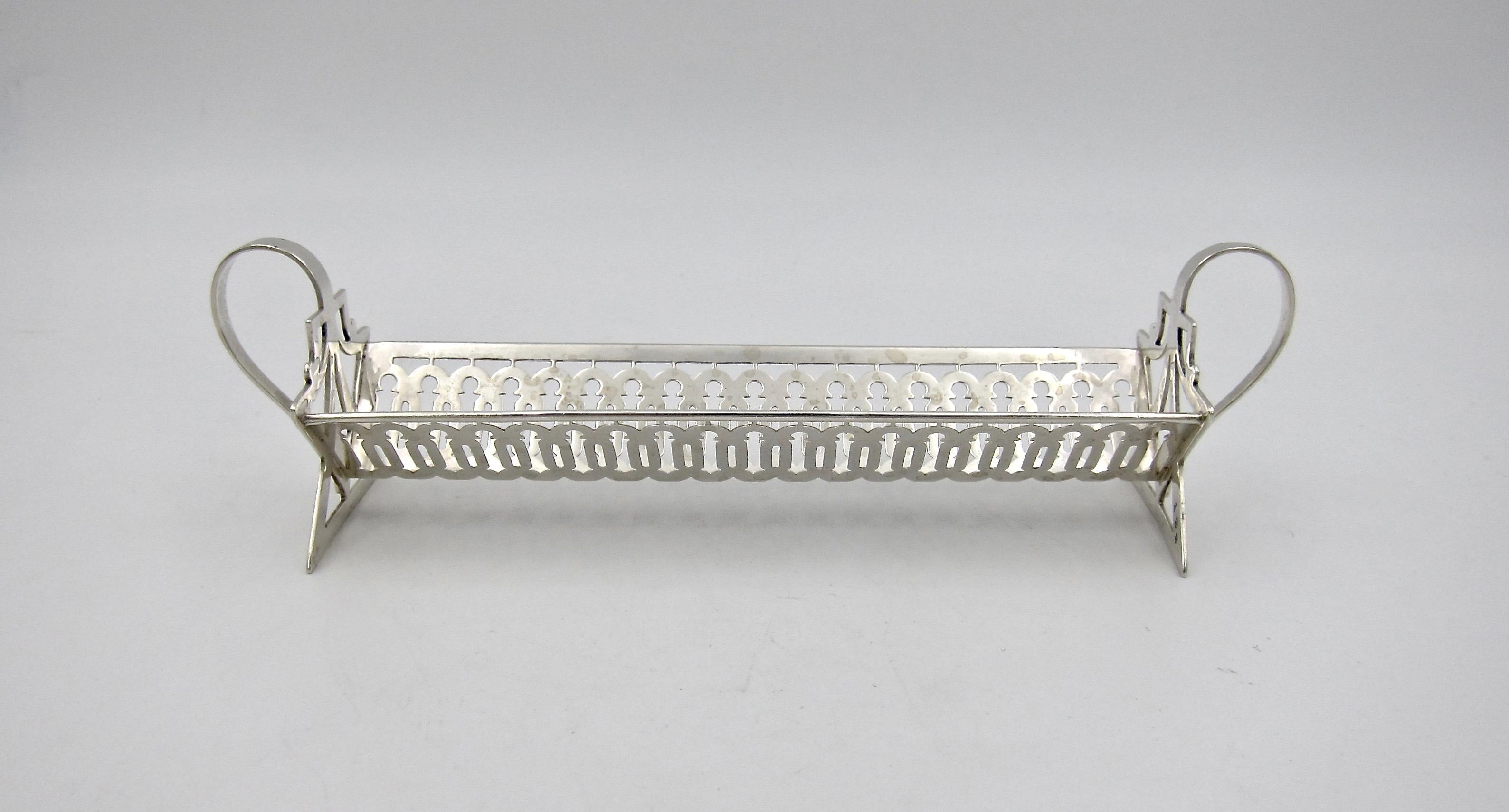antique silver sugar cube holder