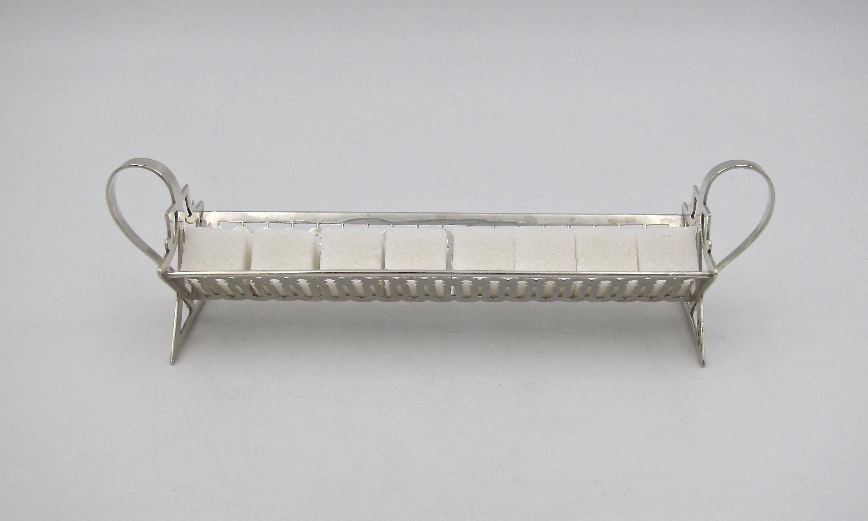 American Antique Sterling Silver Sugar Cube Holder
