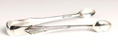 Antique Sterling Silver Sugar Tongs, Victorian