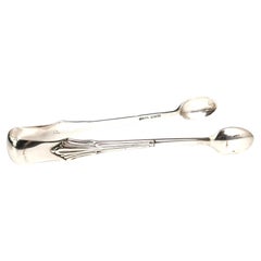 Antique Sterling Silver Sugar Tongs, Victorian