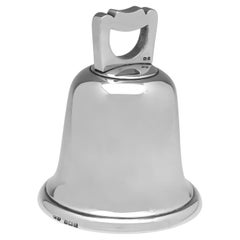 Antico campanello da tavolo in argento sterling realizzato nel 1922