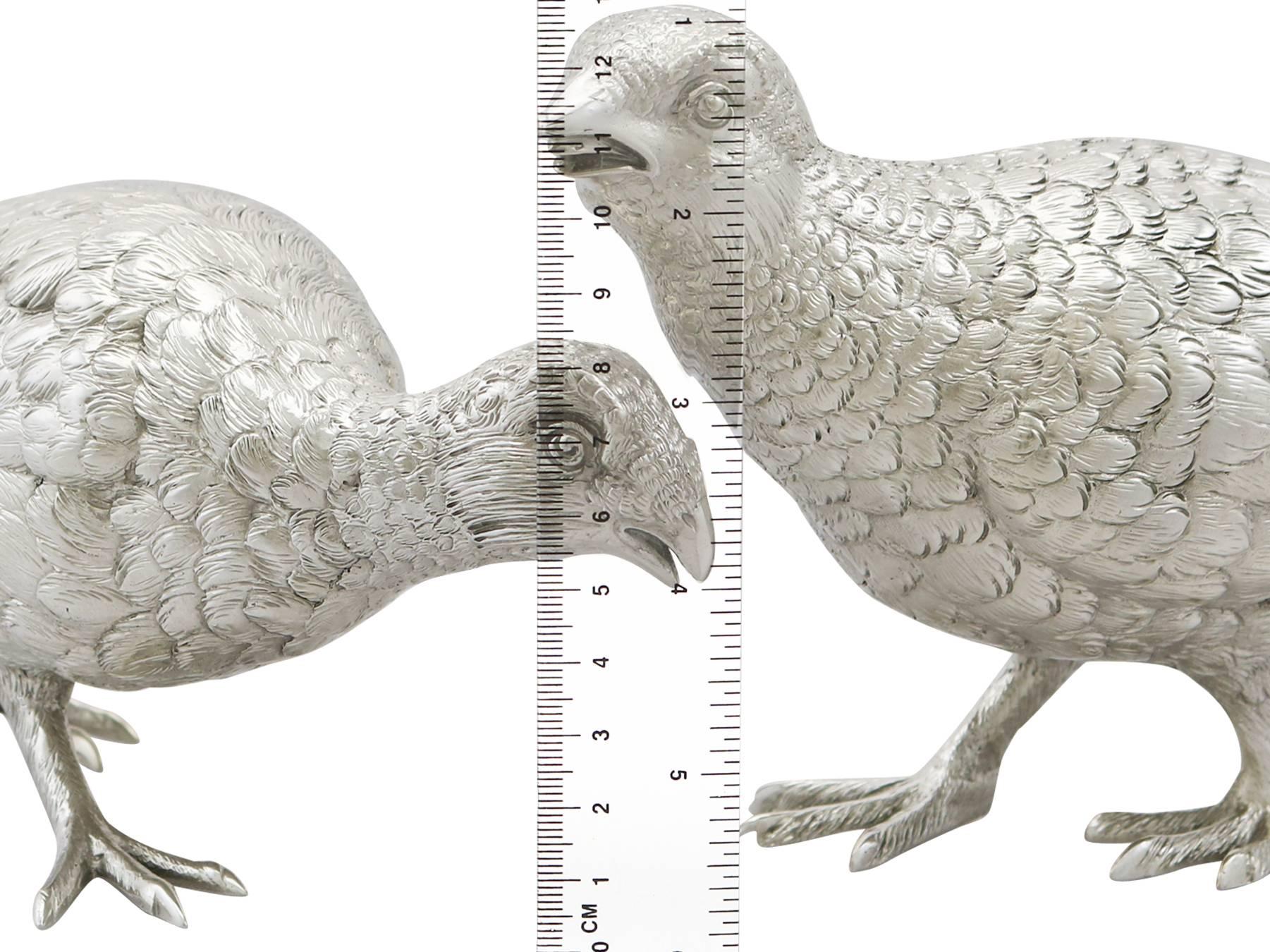 Antique Sterling Silver Table Birds, 1938 5