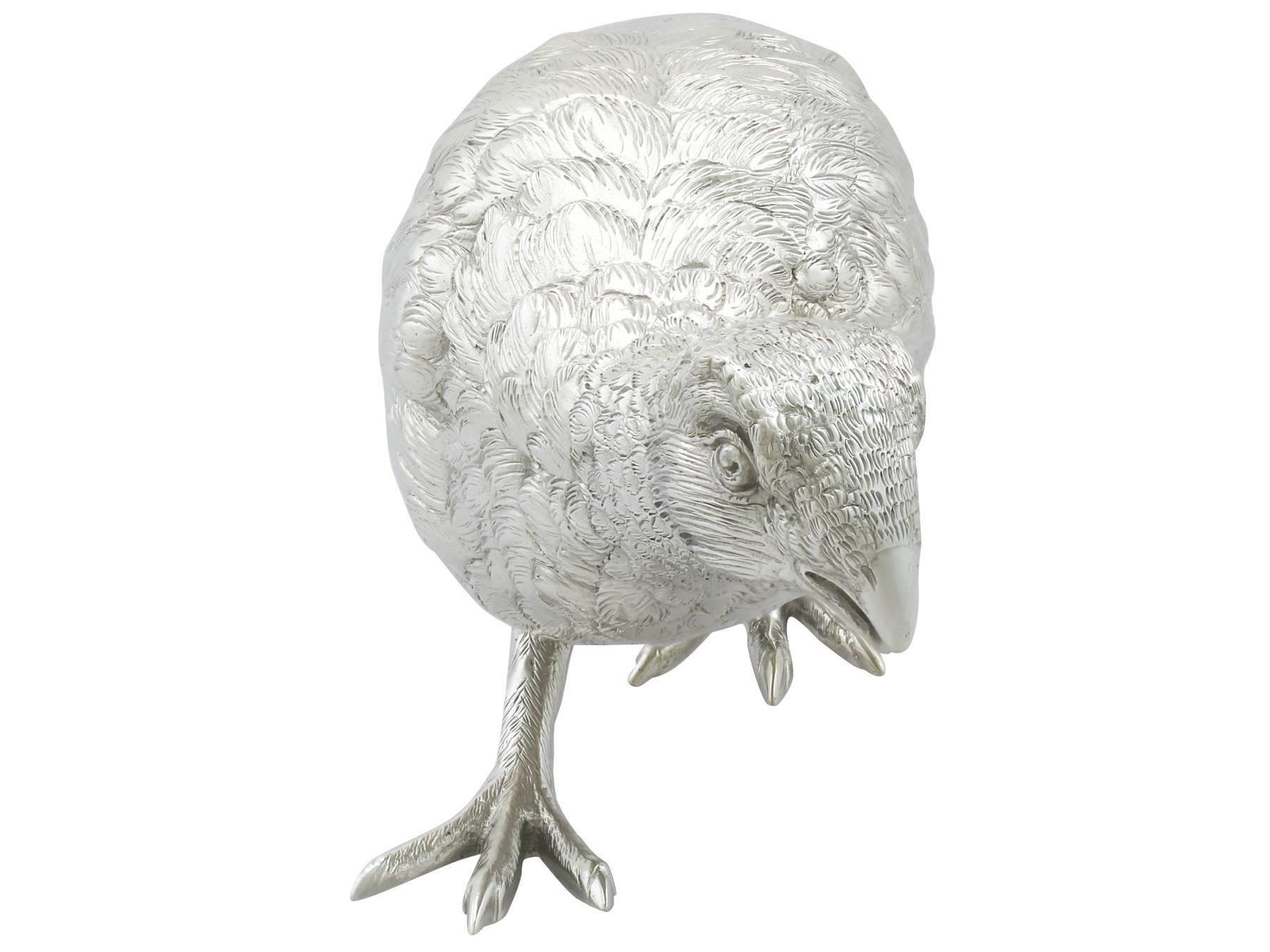 Antique Sterling Silver Table Birds, 1938 1