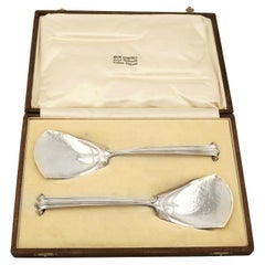 Antique Sterling Silver Tartlet Servers by Omar Ramsden