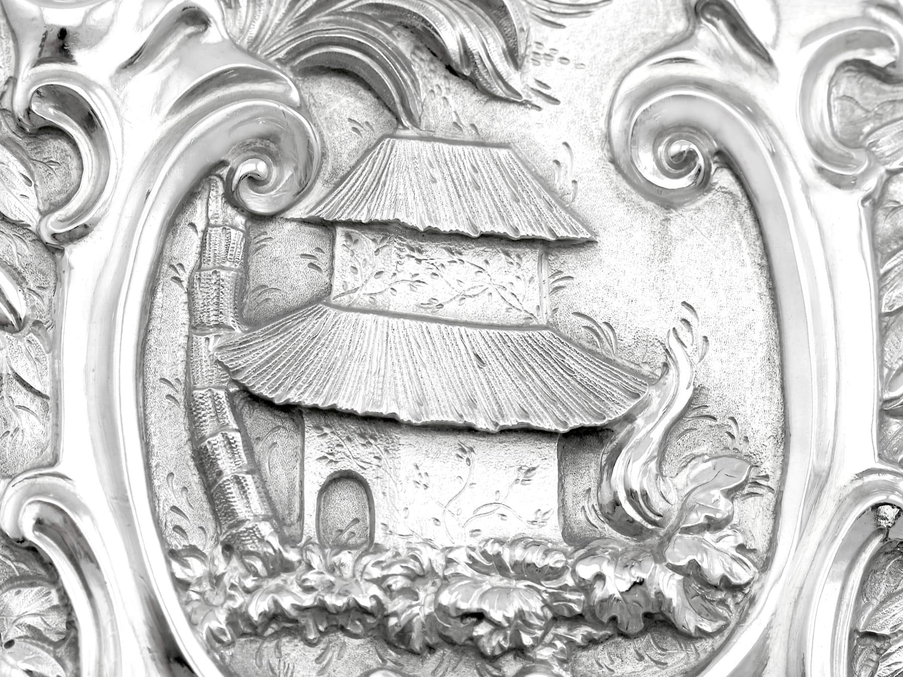 Cadies à thé et à sucre anciennes en argent sterling en vente 5