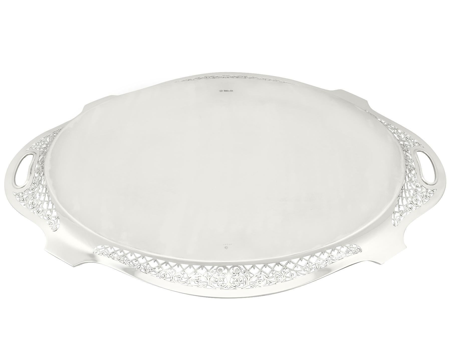 Antique Sterling Silver Tea Tray, 1912 3