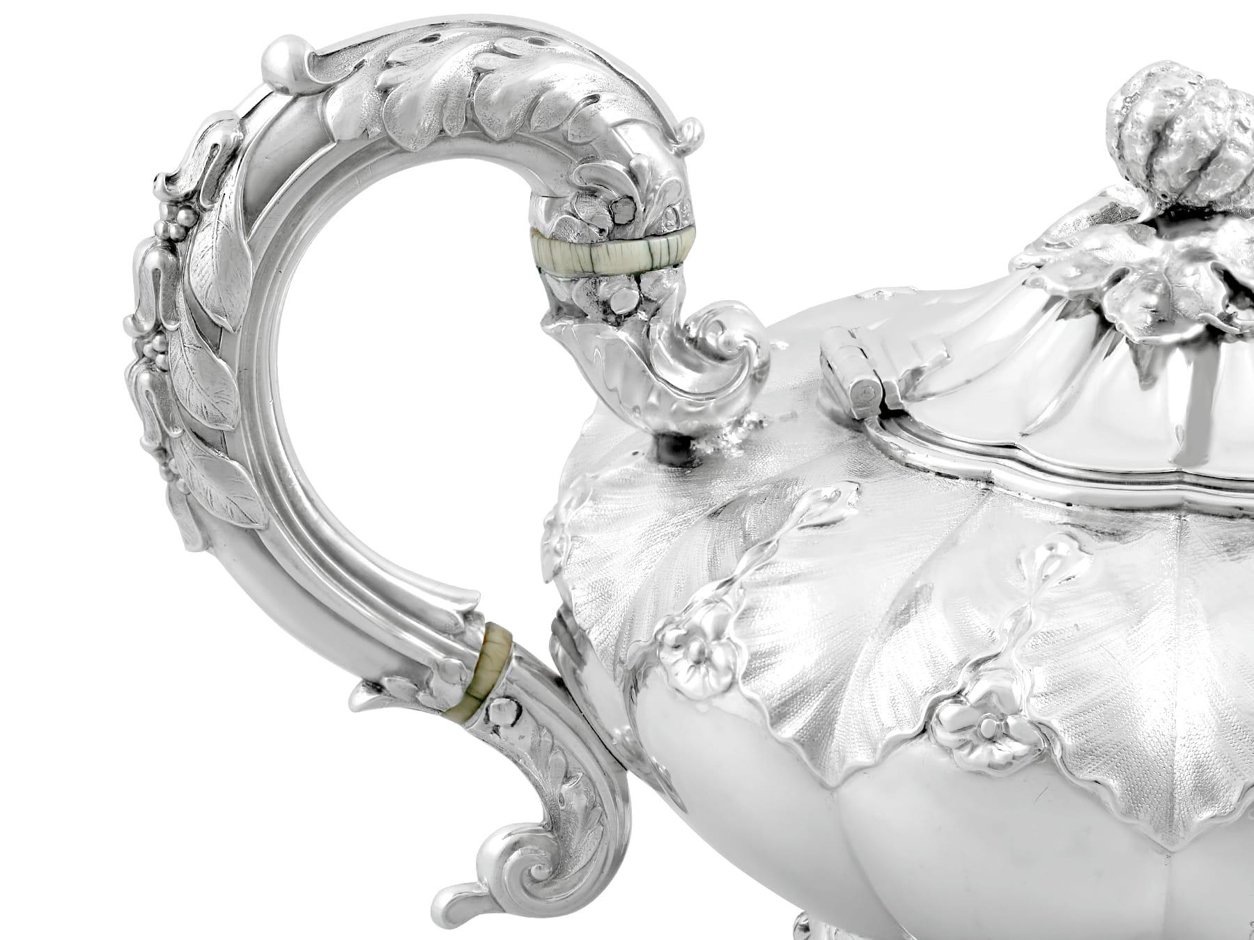 Antique Sterling Silver Teapot For Sale 1