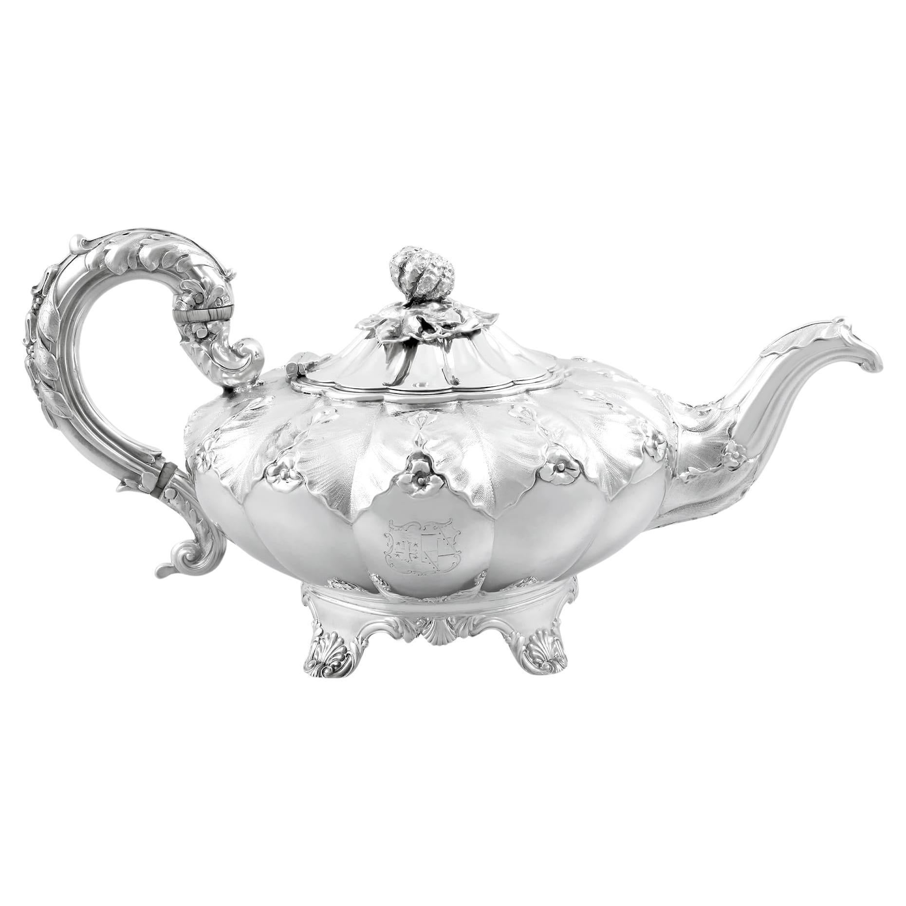 Antique Sterling Silver Teapot For Sale