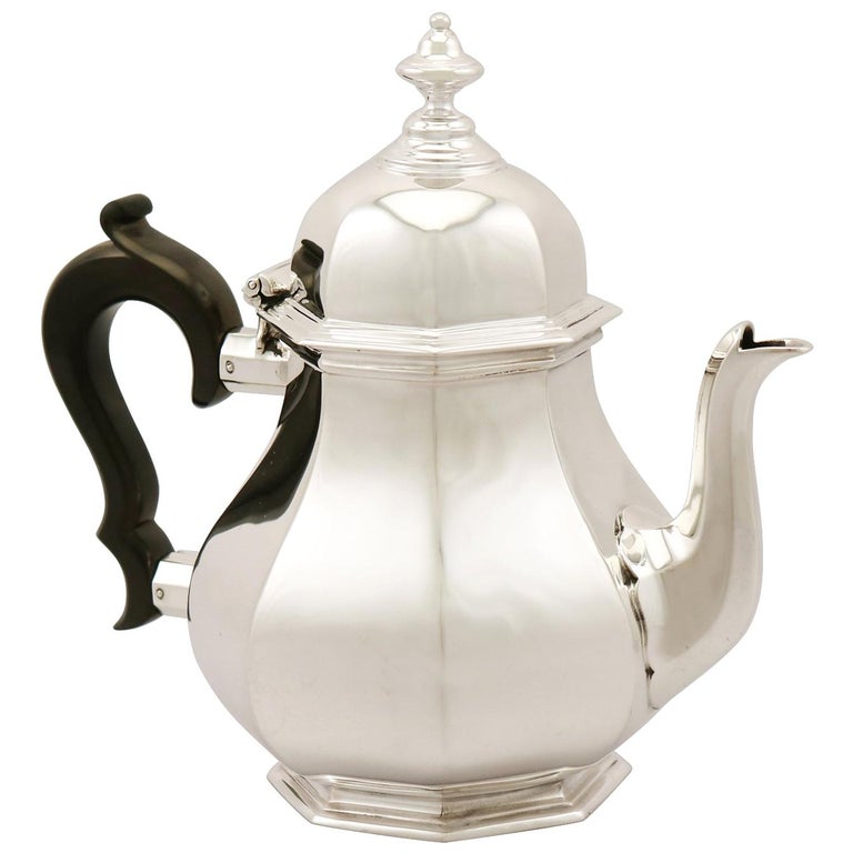 Antique Sterling Silver Teapot, 1919 For Sale at 1stdibs