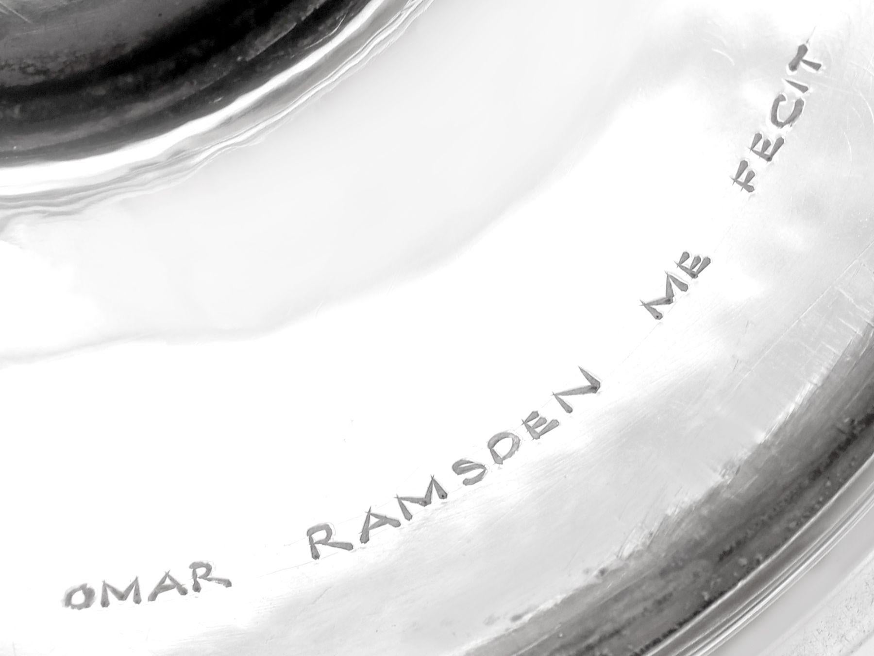 Antique Omar Ramsden Sterling Silver Teapot 1931 For Sale 4