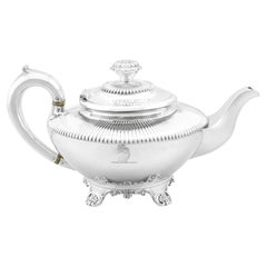 1830s English Sterling Silver Teapot