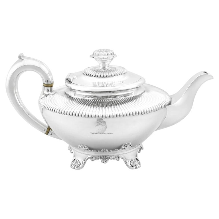Antique 1830 Sterling Silver Teapot For Sale at 1stDibs | british  silverware limited teapots for sale, british silverware limited teapots