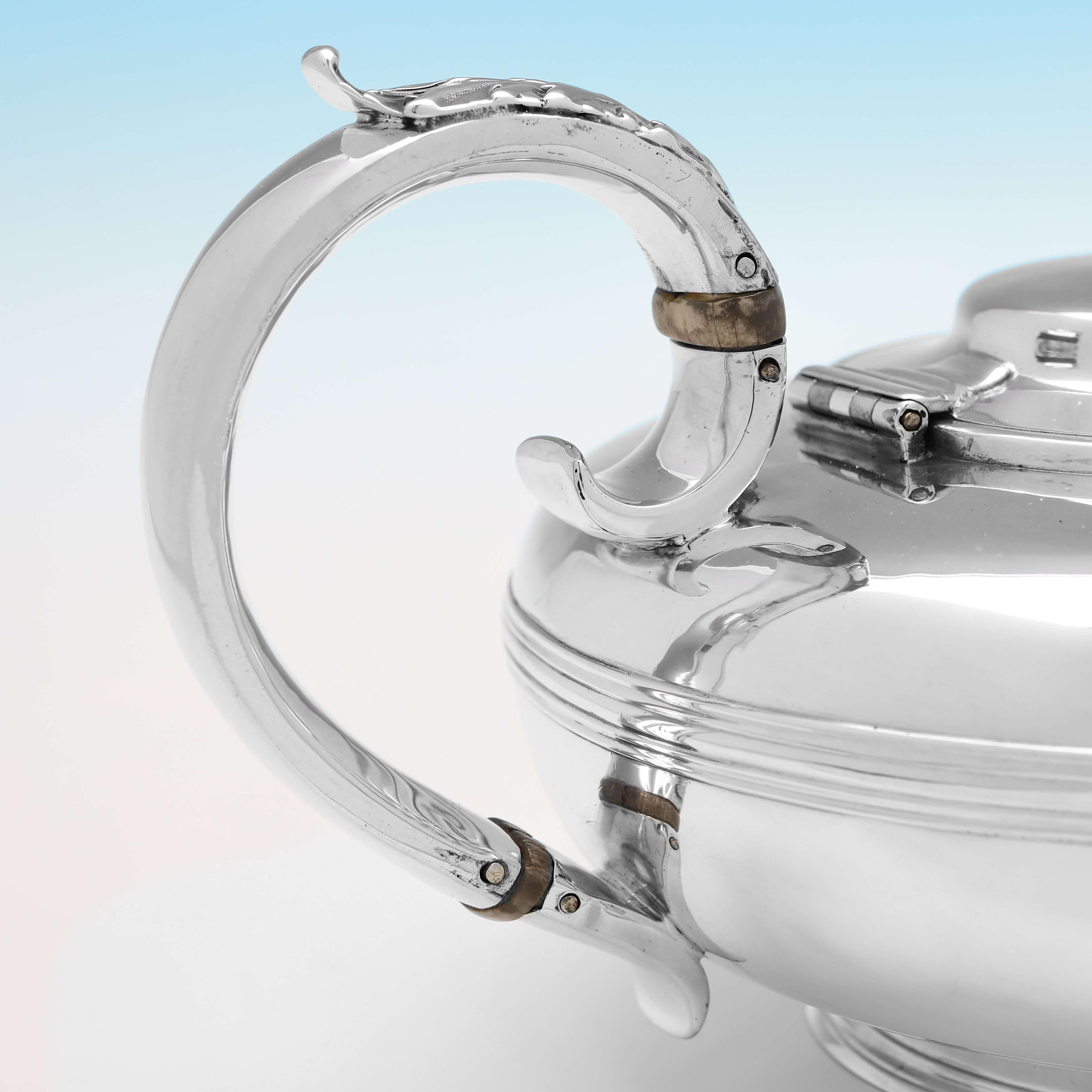 English Antique Sterling Silver Teapot - London 1830 - Thomas Johnson