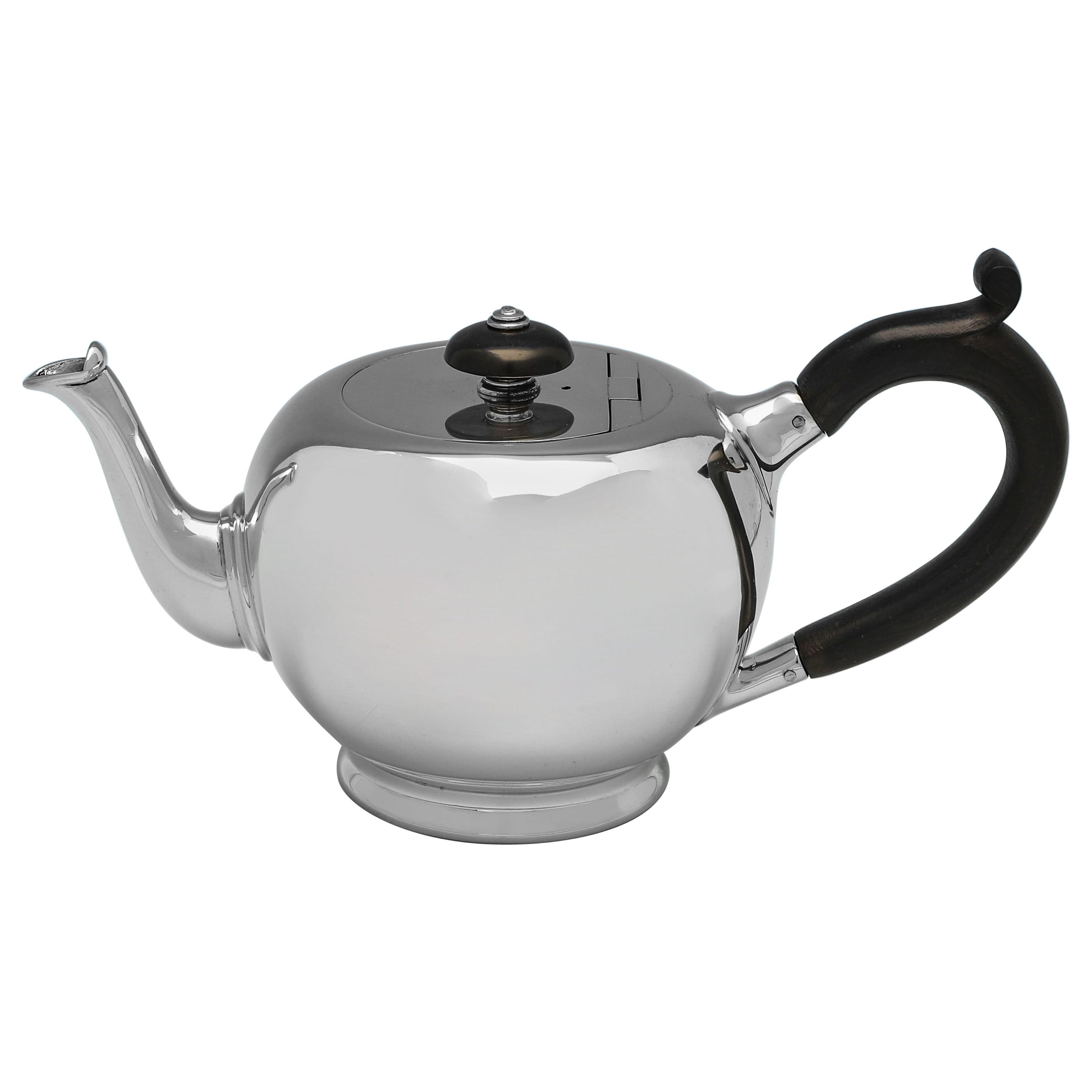 Théière ancienne en argent sterling fabriquée à Birmingham en 1924