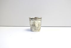 Sterling Silver Shot Glass Jigger Thimble Art Nouveau