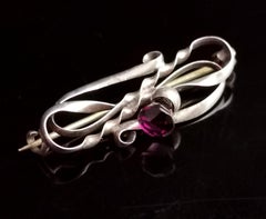 Antique Sterling Silver Thistle Brooch, Charles Horner