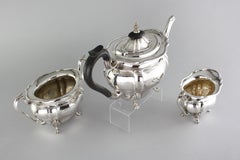 Antique Sterling Silver Three-Piece Tea Service Set, Birmingham, 1924